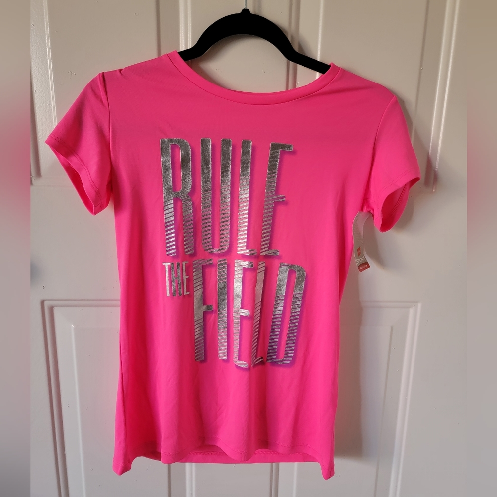 T-shirt, Hanes sport, new, pink. Rule the field